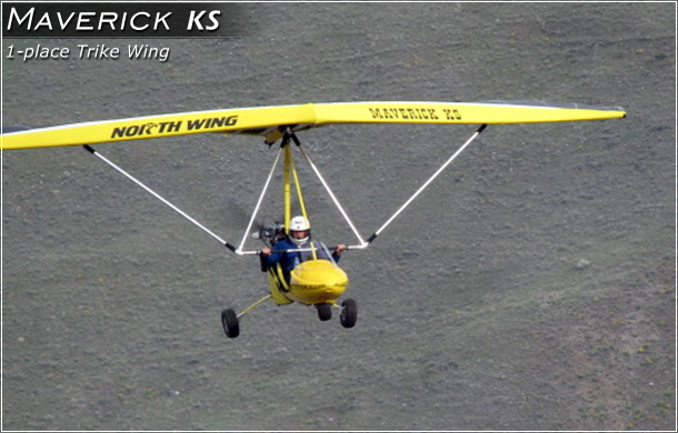 North Wing · Maverick KS 15.2M single-place Ultralight Trike Wing