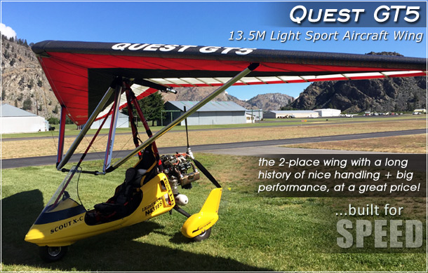 North Wing · Quest GT5 13.5M weight shift control Light Sport Aircraft Wing