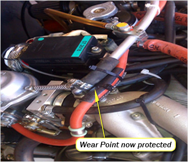 Fuel Line abrasion from hose clamp - needs extra protection