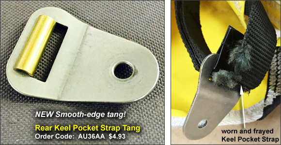 New smooth-edge Tang for Rear Keel Strap