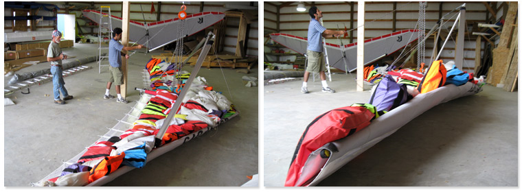 Quest GT5 Trike Wing  Load Test with 5,640 pounds of sand bags