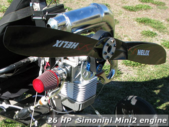 North Wing ATF Soaring Trike � shown here with Simonini Mini2 engine