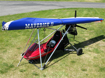 North Wing Maverick 2 Legend 1-place Ultralight Trike features a folding wing for convenient storage or travel
