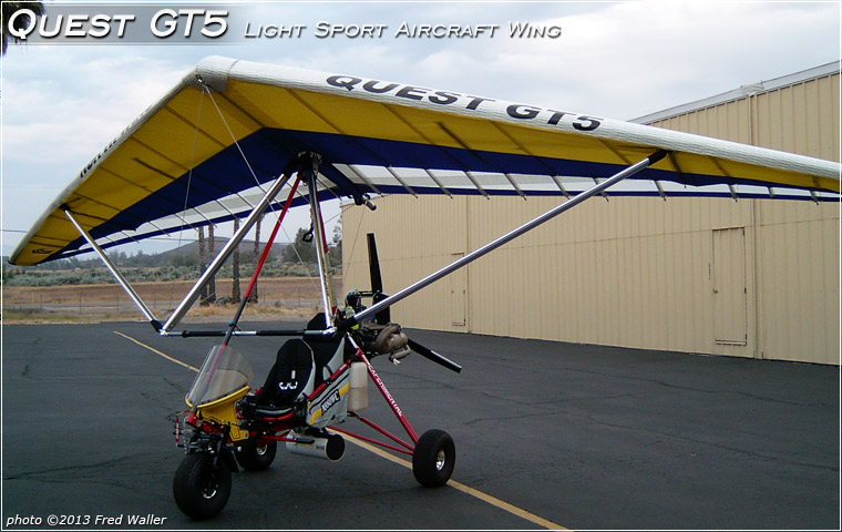 North Wing QUEST GT5 wing mounted on Fred Waller's light sport aircraft